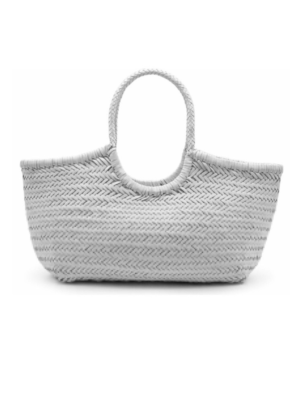 Dragon diffusion White Woven Round Handle Tote Bag